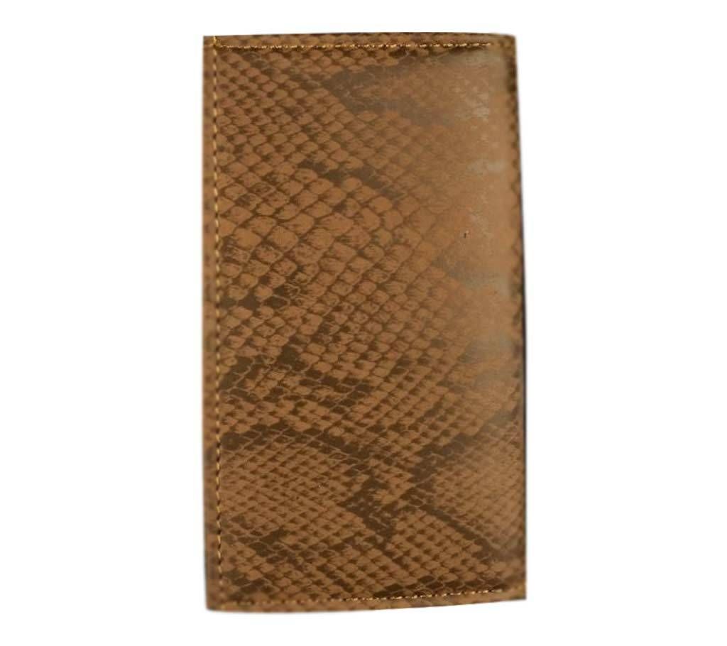 Long Wallet for Women Mobile Artifical Leather Khaki