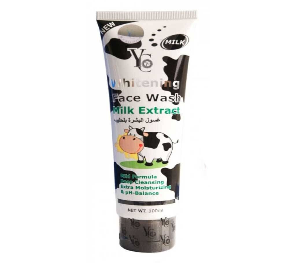 YC milk extract whitening face wash  100ml Thailand