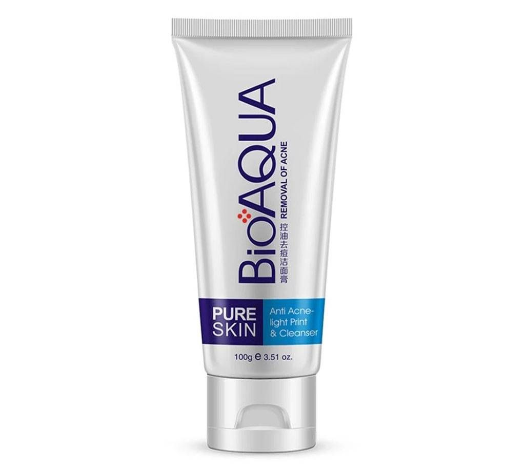 Bioaqua Pure Skin Facial Wash Acne Cleanser - 100 ml-China 