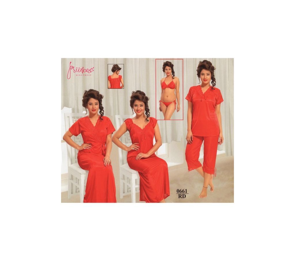 Fashionable Six Part Nighty-0661 RD