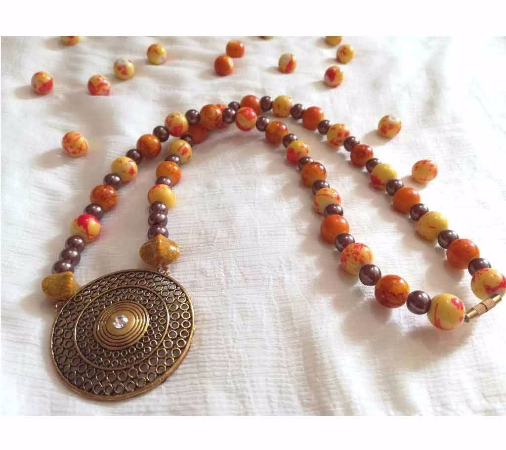 Marble Stone Setting Necklace
