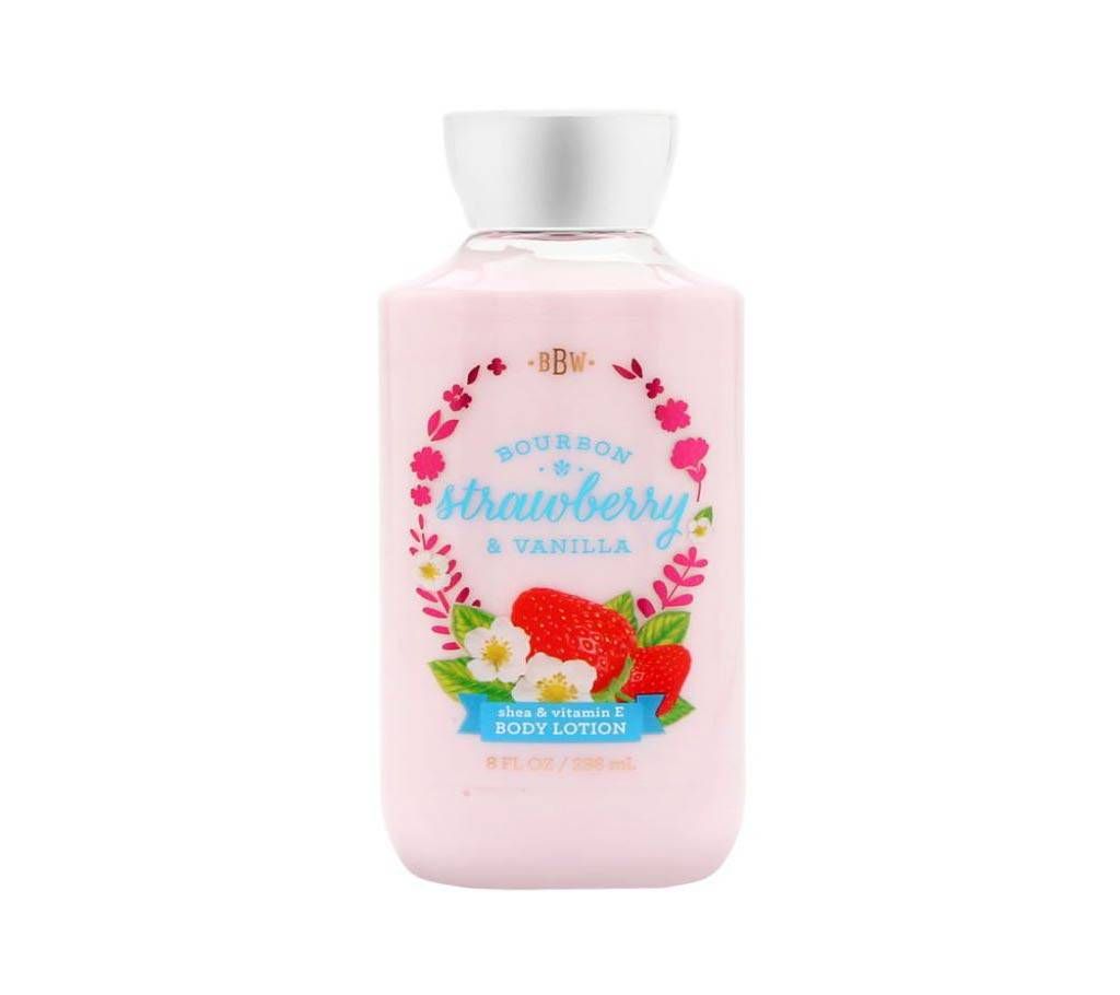 Bourbon Strawberry And Vanilla Shea And Vitamin E Body Lotion-236ml-USA