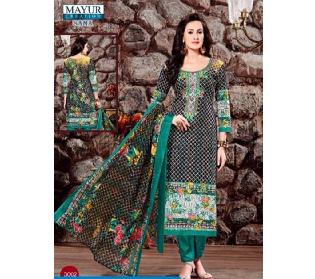 Sana Pakistani Unstitched Cotton Three Piece (302)