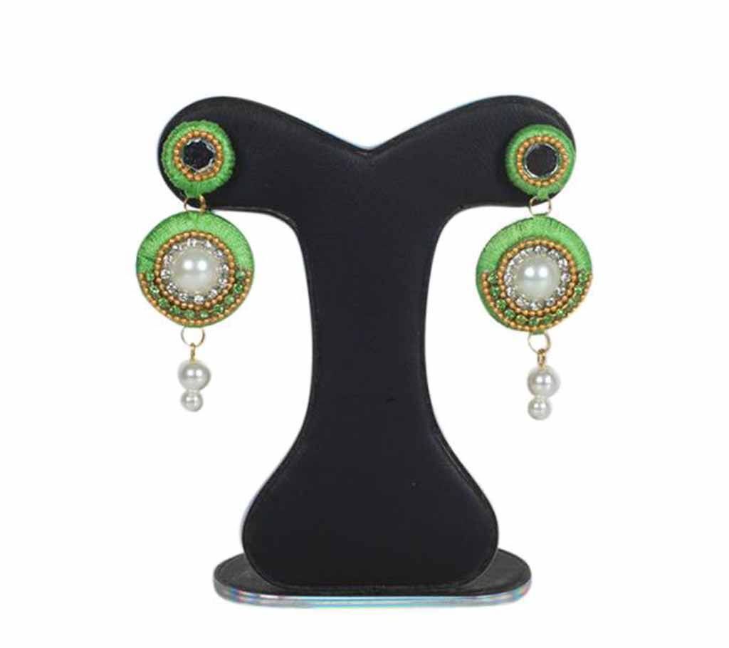 Bead Setting Lemon Color Earrings 