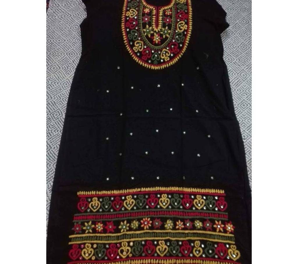 Unstitched embroidery cotton kamiz (1Pc)