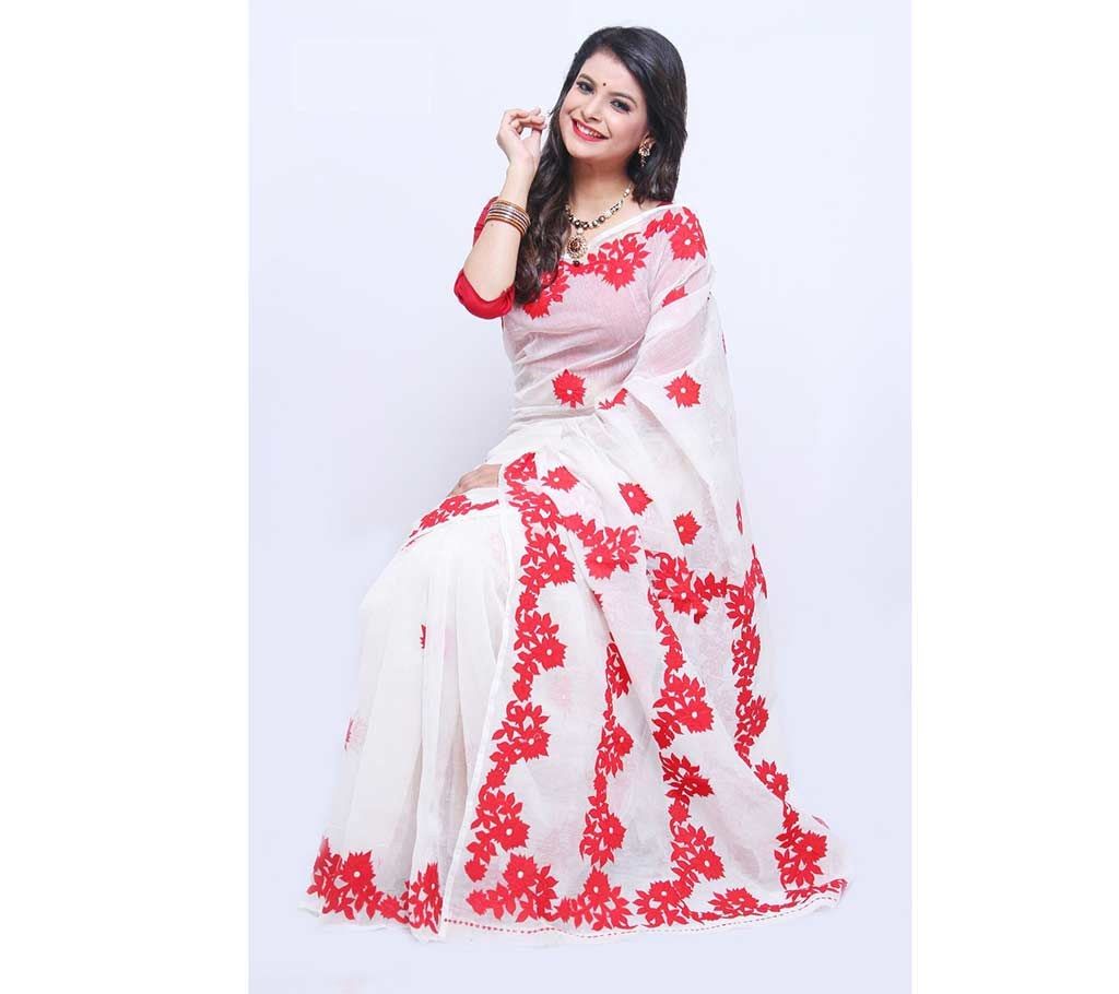 Muslin Silk Hand Embroidery Saree