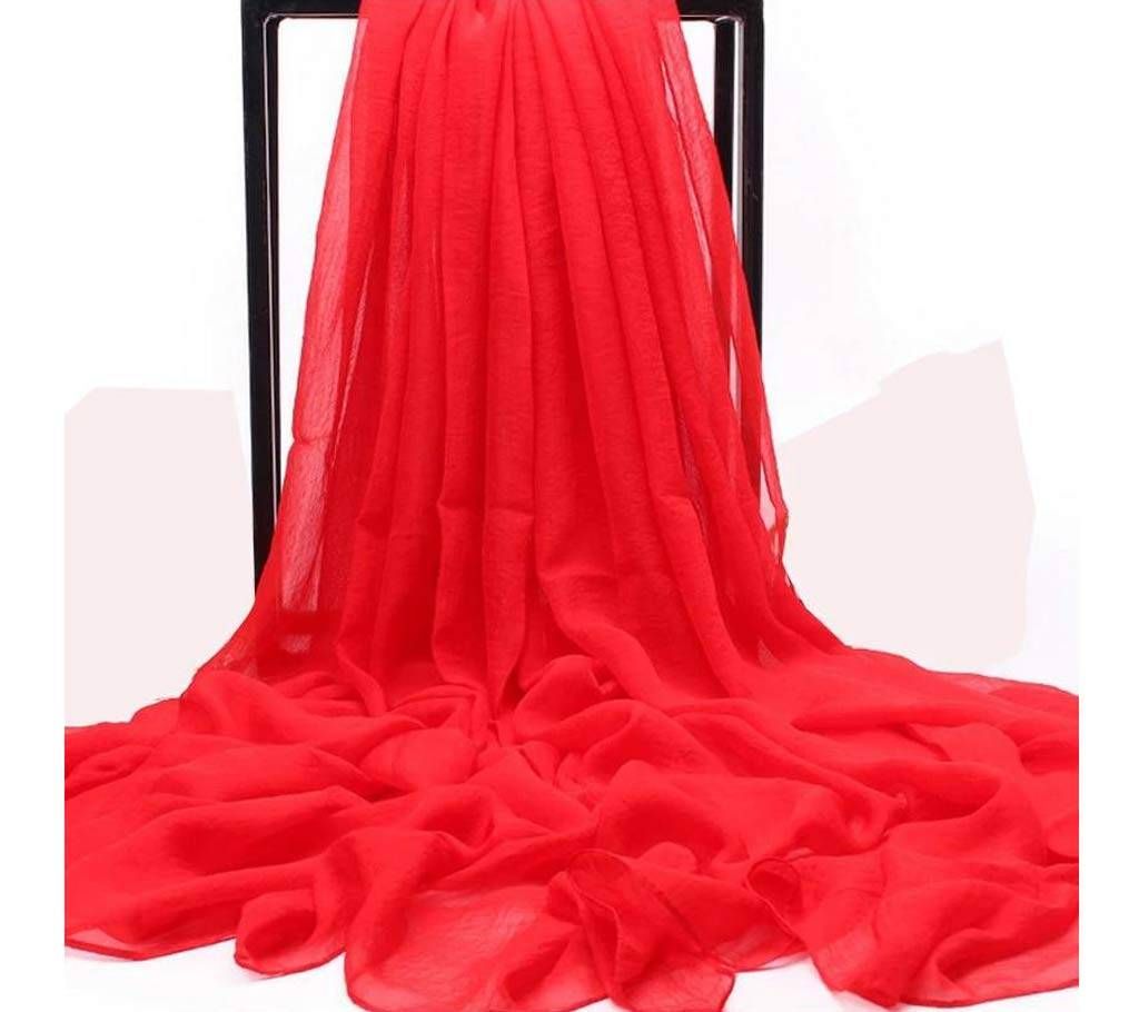 Red Chiffon Scarf for Women