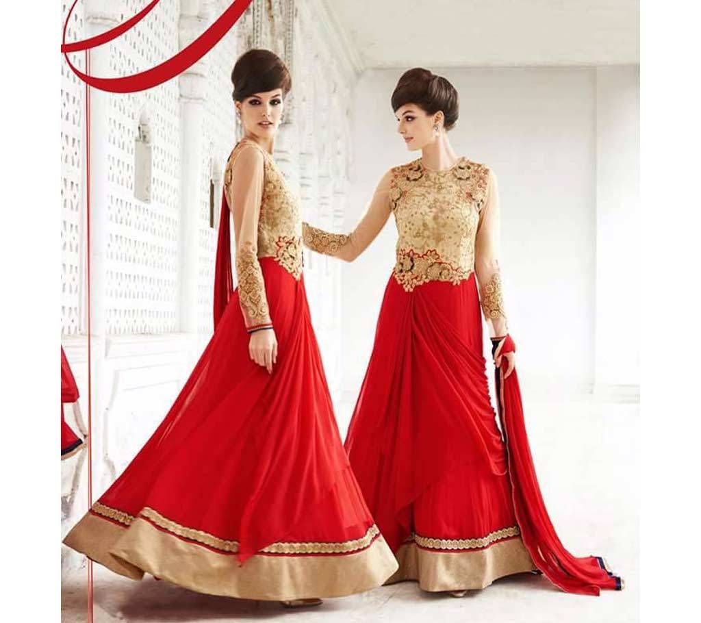 Indian semistiched replica georgette anarkoli suit