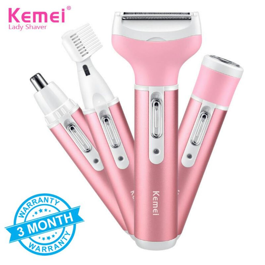 kemei 4in 1 rechargeable lady's waterproof Grooming Kit 