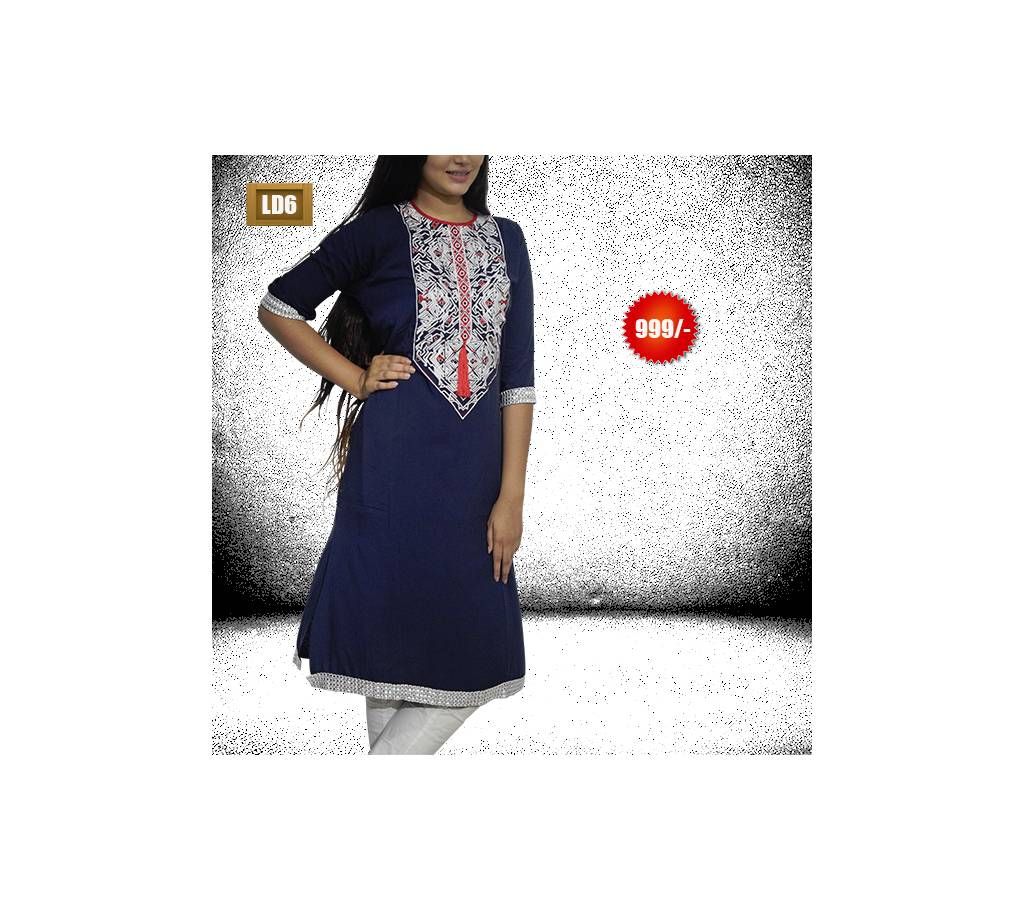 Semi Stitch Dress- Blue