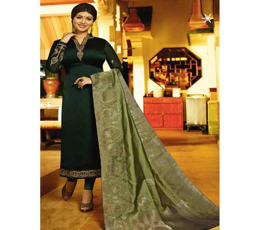 Original Indian Semi-stitched Georgette Salwar Kameez With Banarasi Dupatta