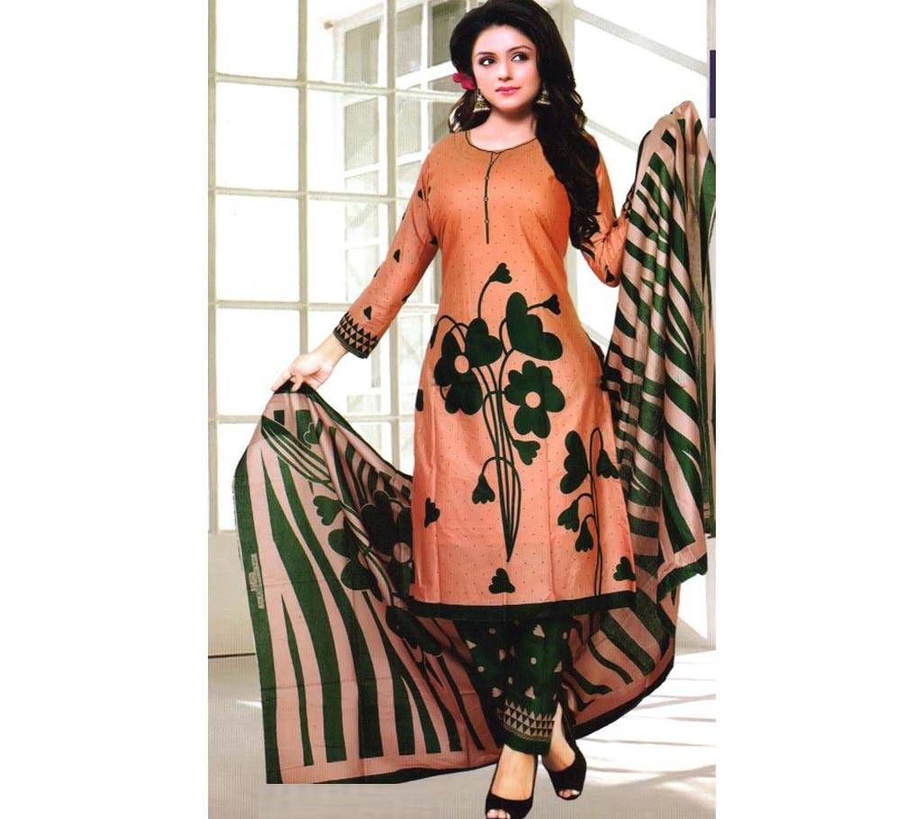 Unstitched Cotton Printed Lawn Three Piece