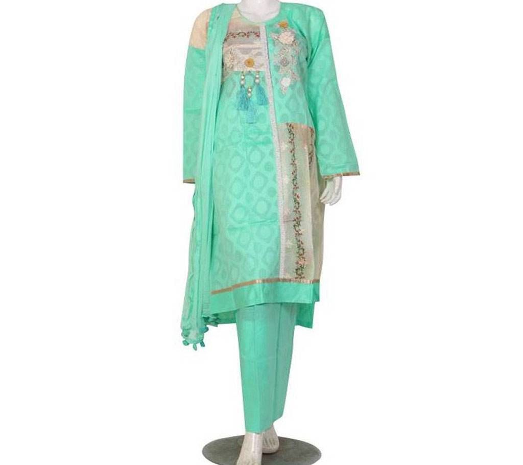 Unstitched Organdy Embroidery Three Piece