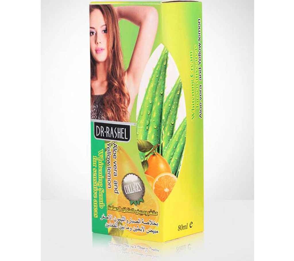 Dr. rashel aloevera and yellow lemon whitening scrub, 80ml, Thailand