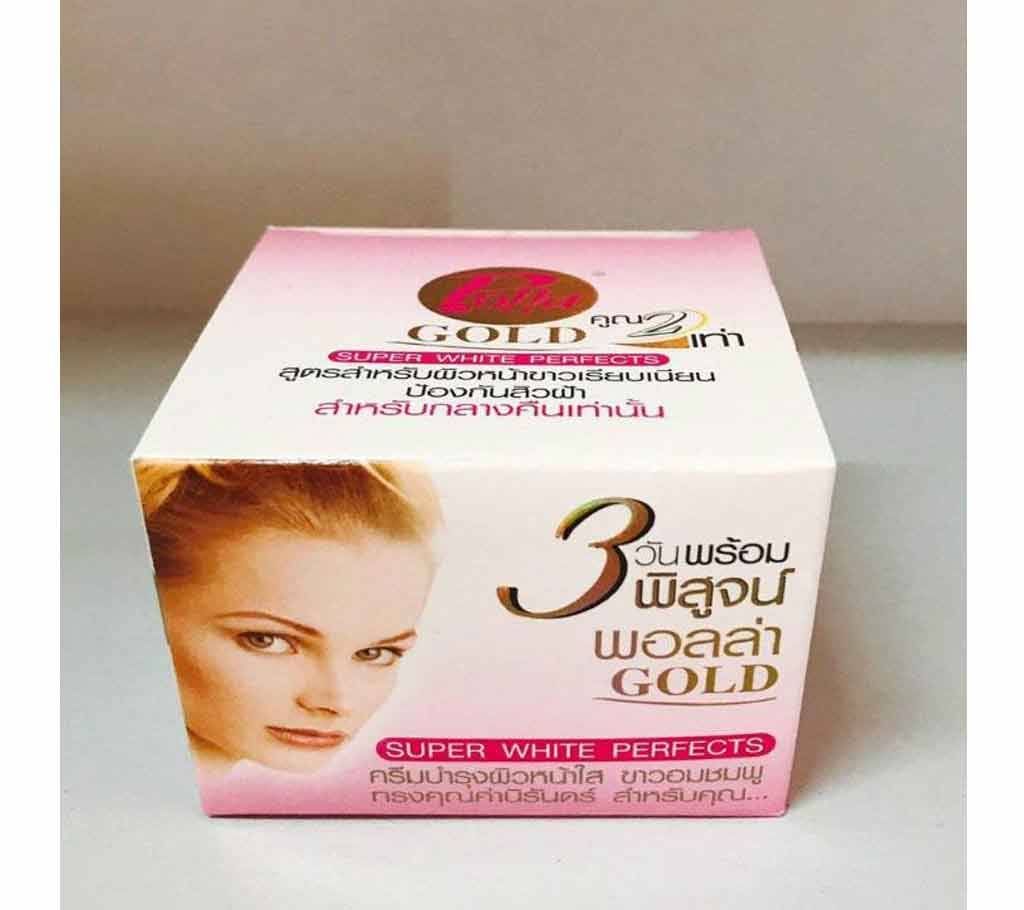 Polla Gold Super White Perfect Whitening Cream, Skin Ligthening 10g Thailand