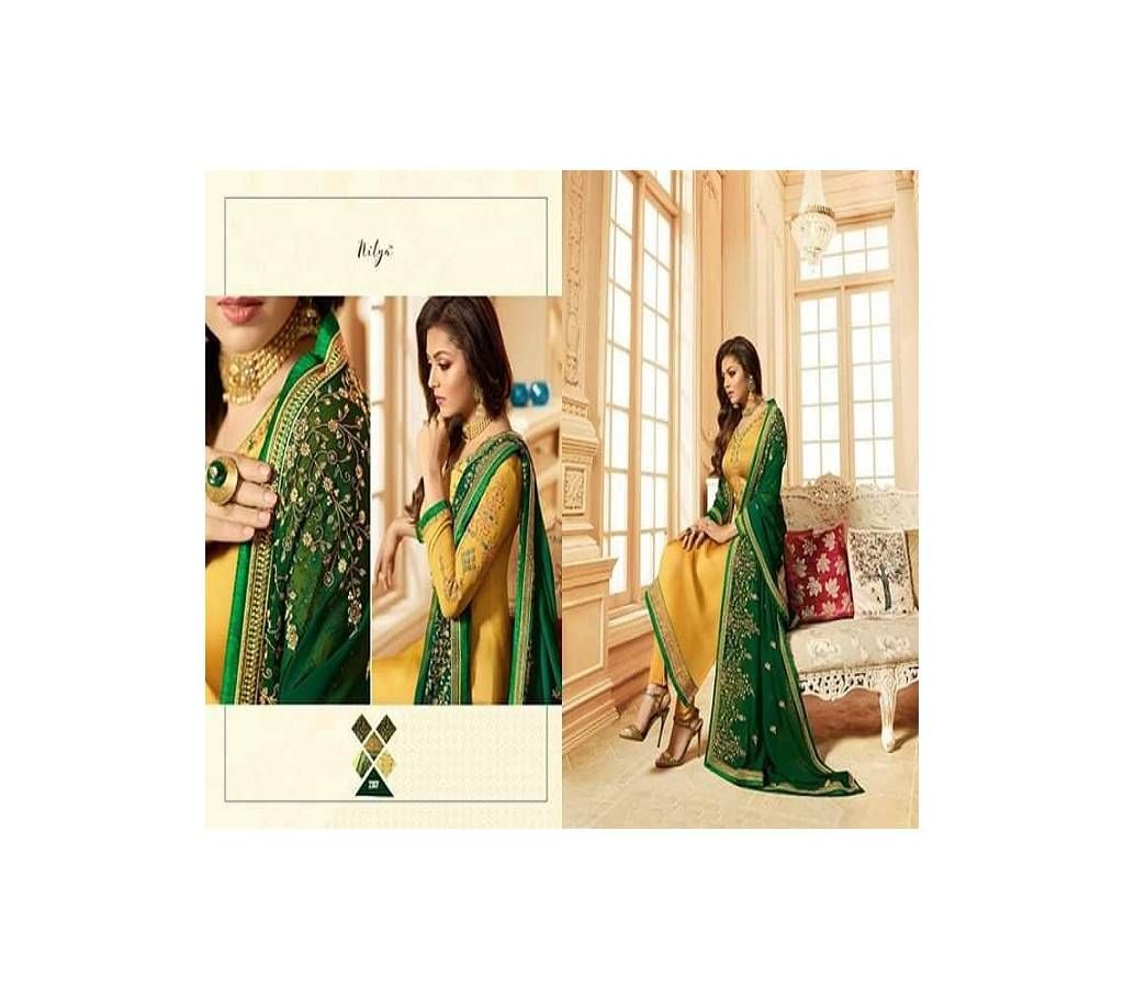Unstitched Georgette  Embroidery  Salwer kammez for Women