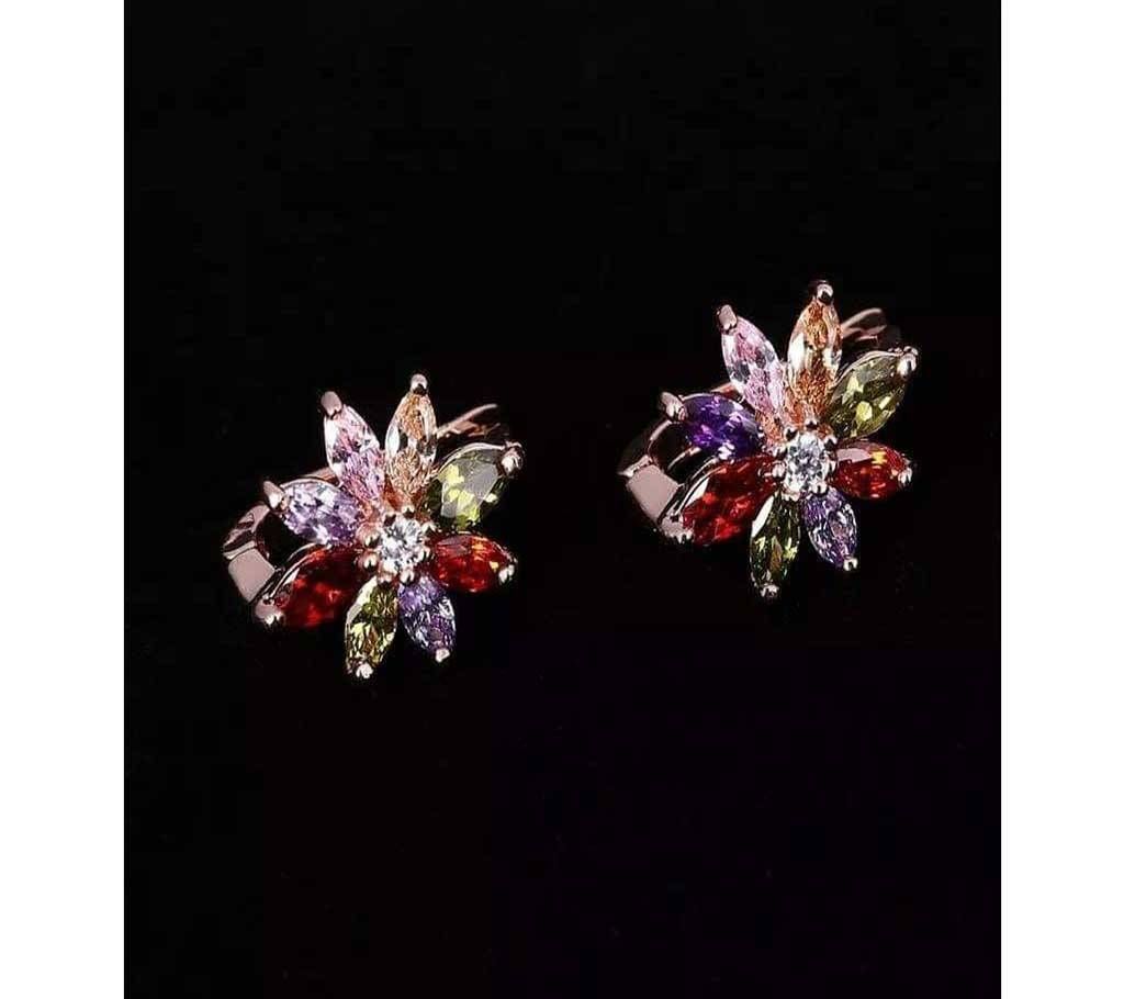 Zircon Hoop Earrings