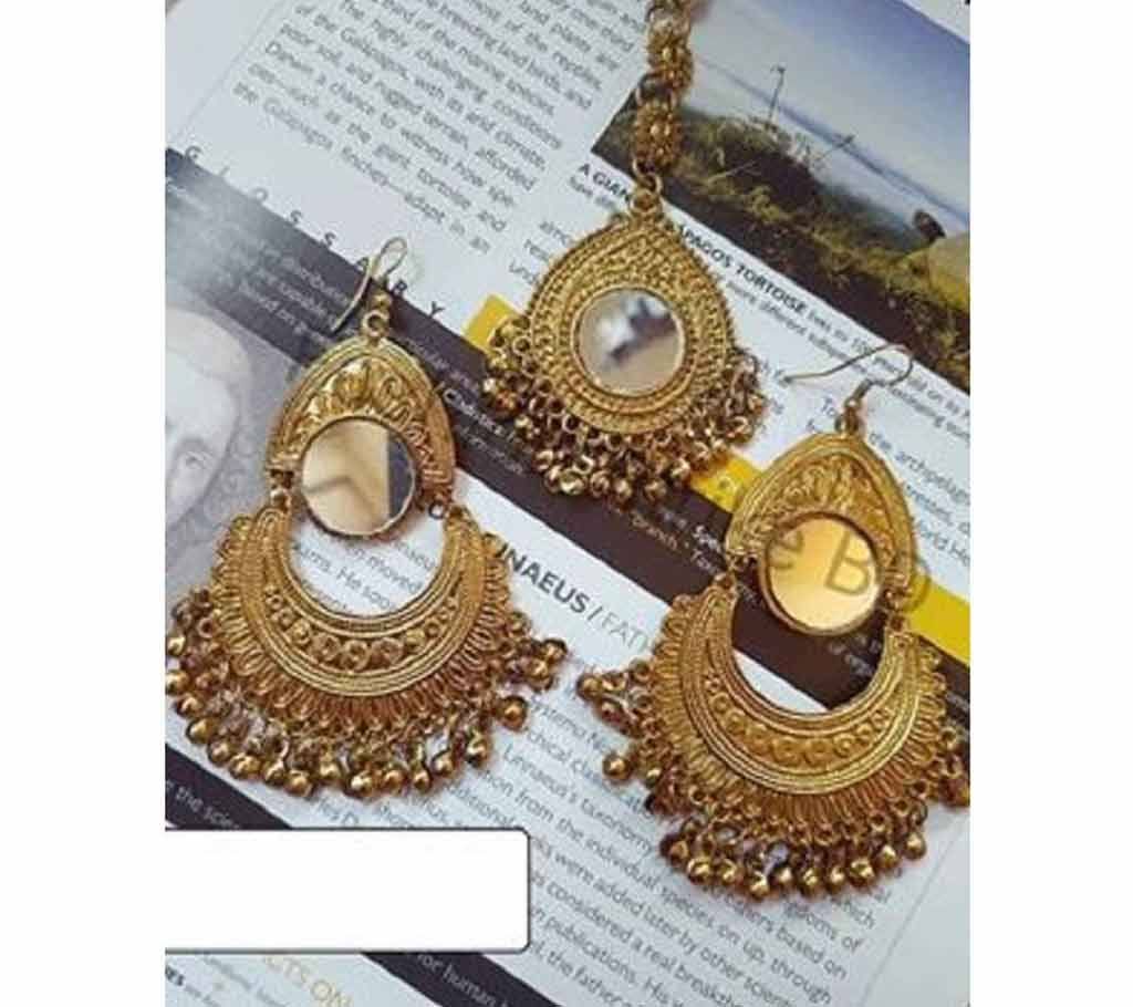 Antique Earrings and tikli set