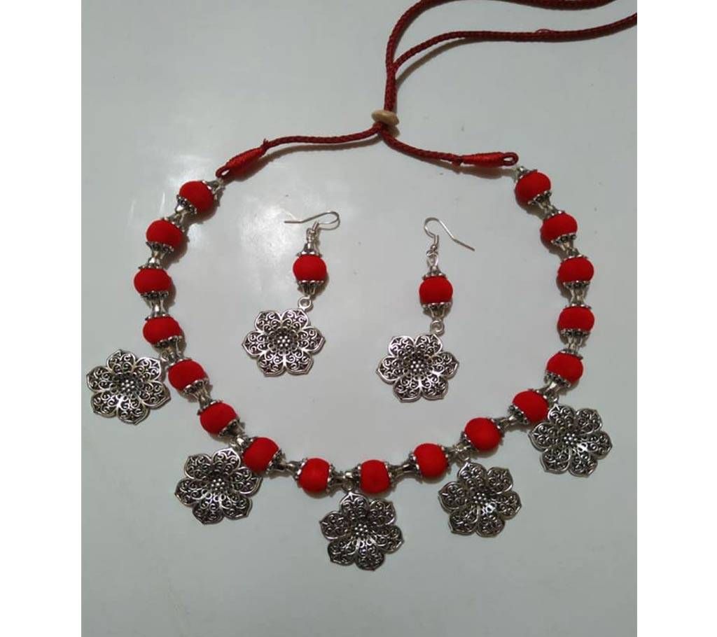 German Silvar necklace with earring