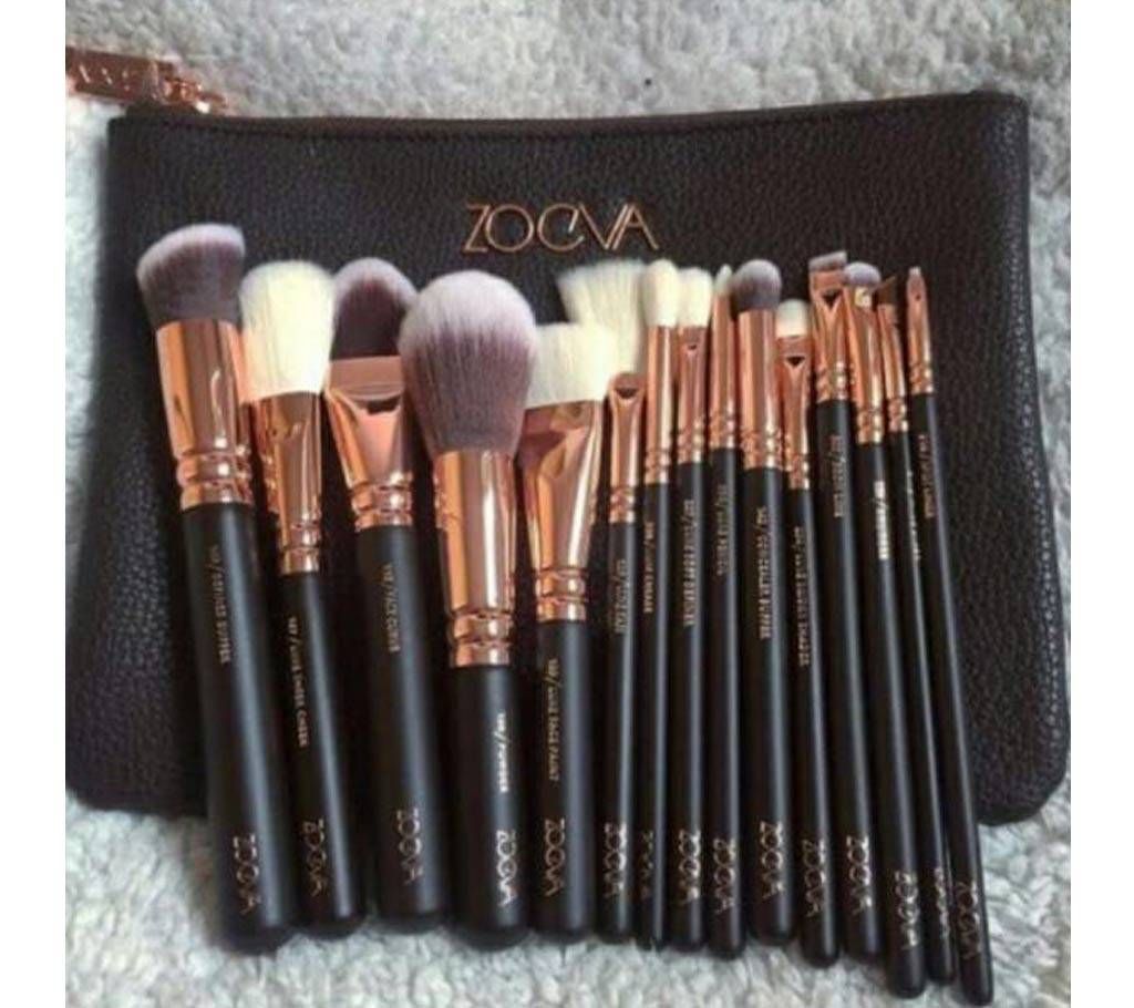 zoeva Makeup Brush Set  Black and Golden