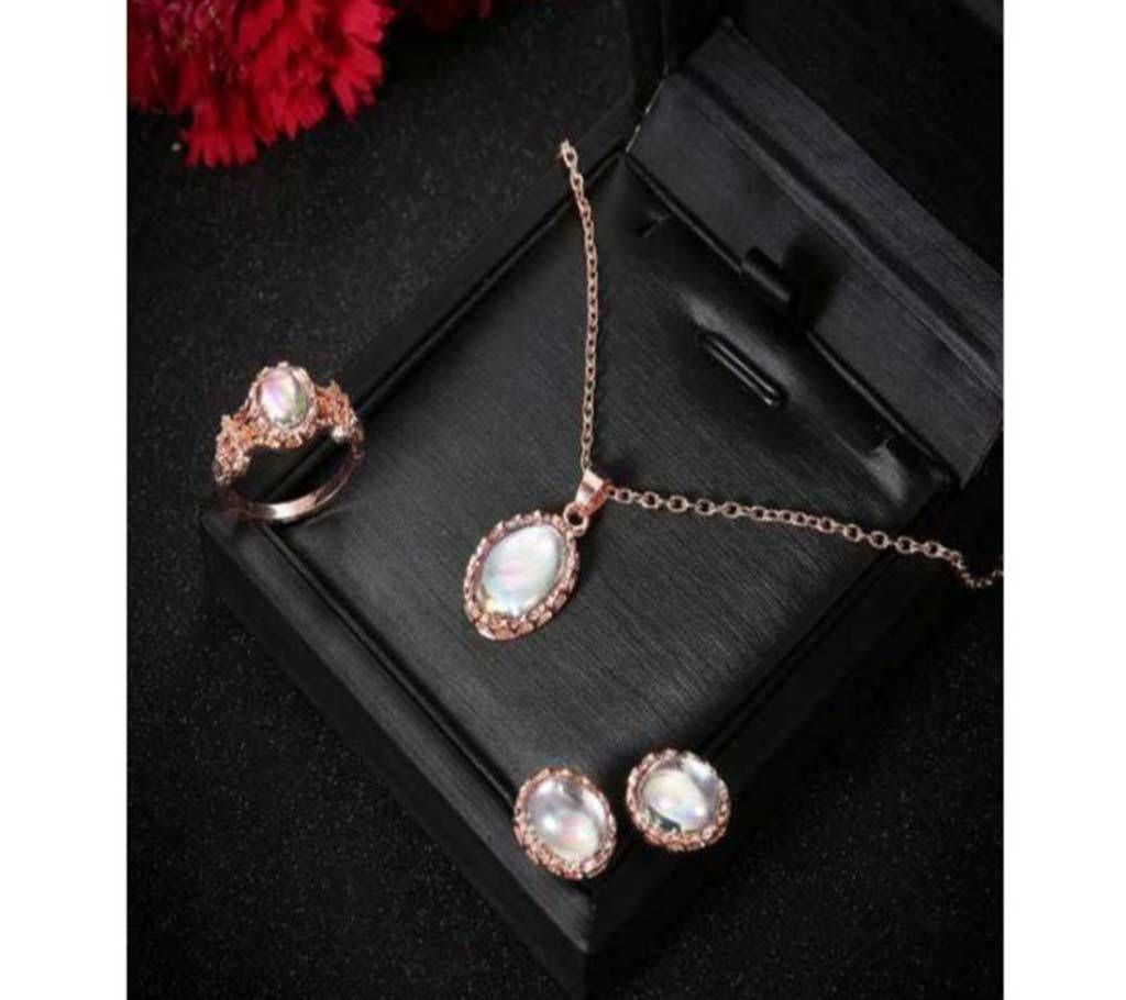 necklace with earring and finger ring set