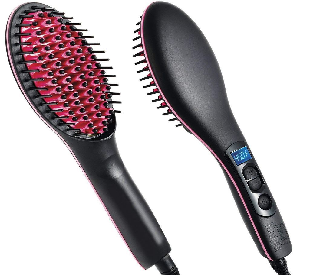 Simply Straight Ceramic Brush   - Black and Pink