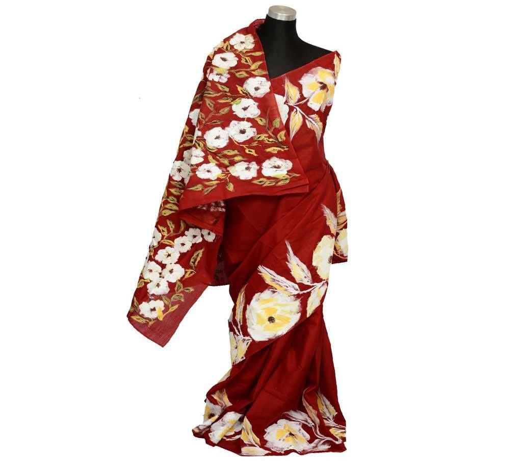 Hand Print Khadi Saree