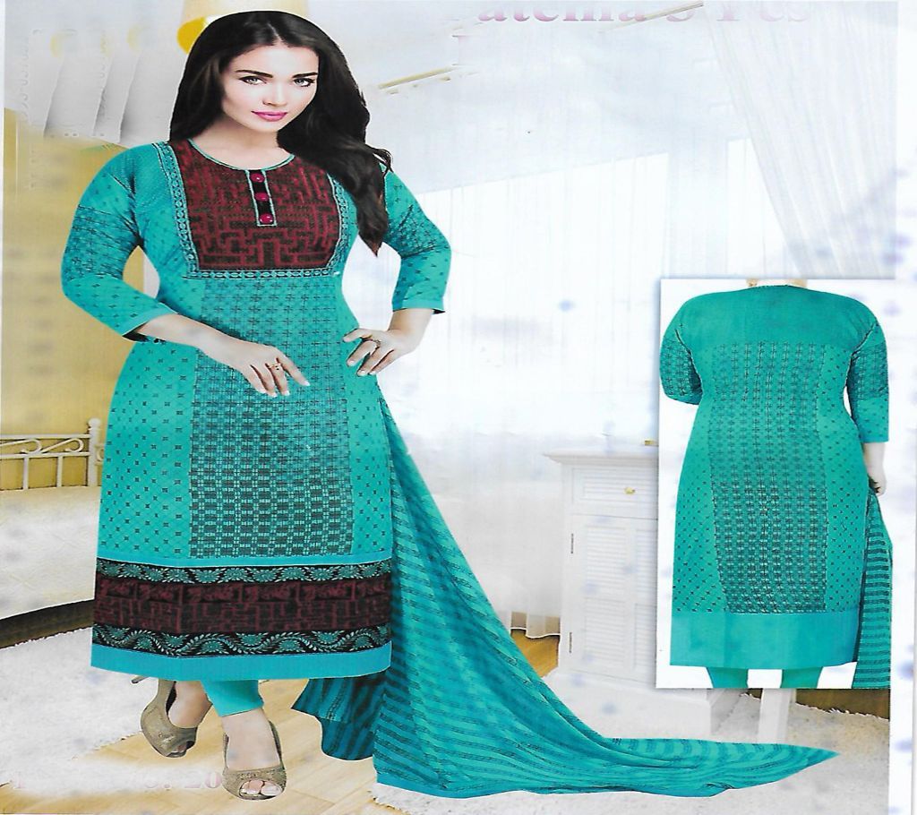 Hard Embroidery Cotton Unstitched Shalwar Kameez