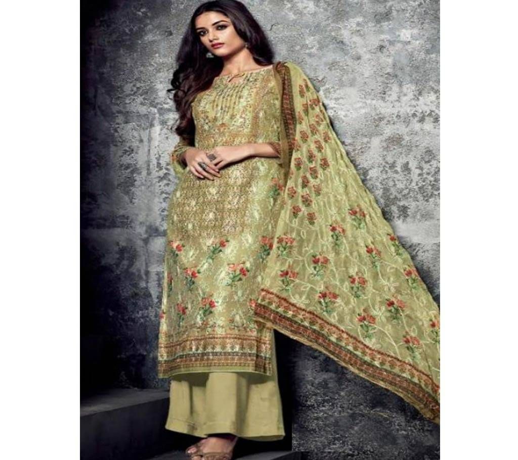 Hansa Husna Ara Embroidery Three Piece - 1402