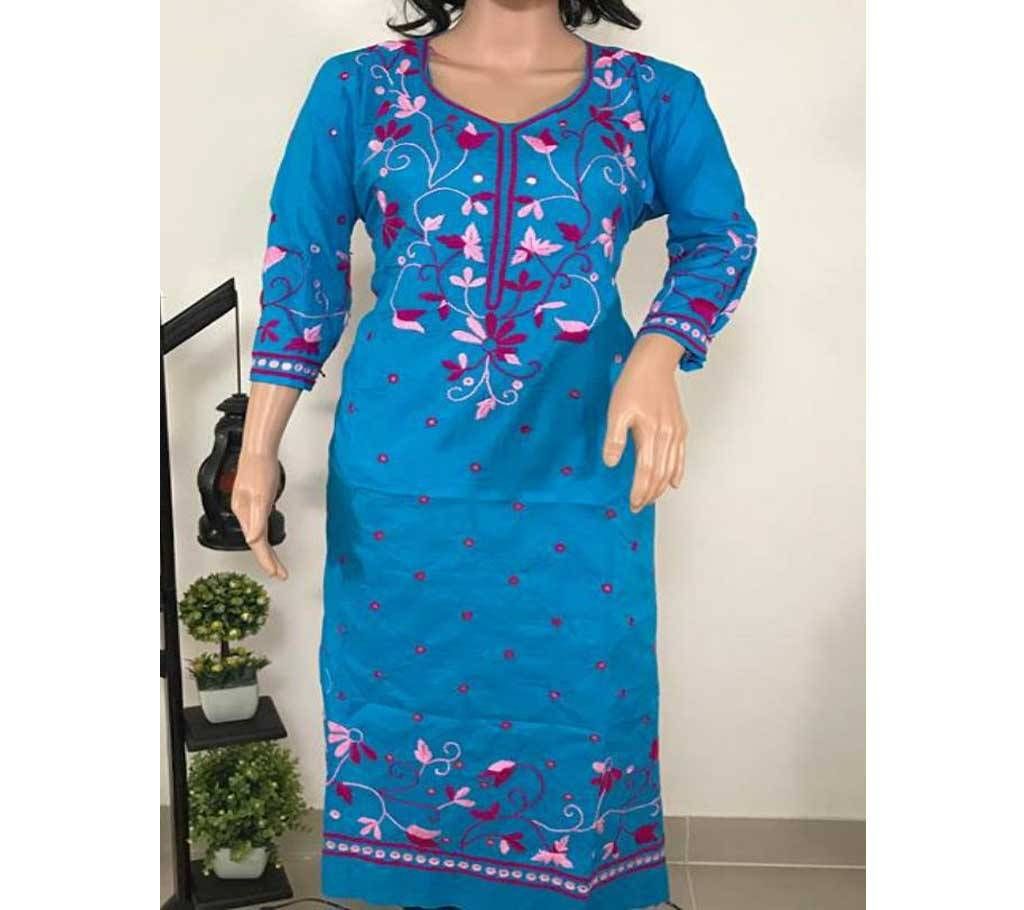 Unstitched cotton Hand Stitch Kameez