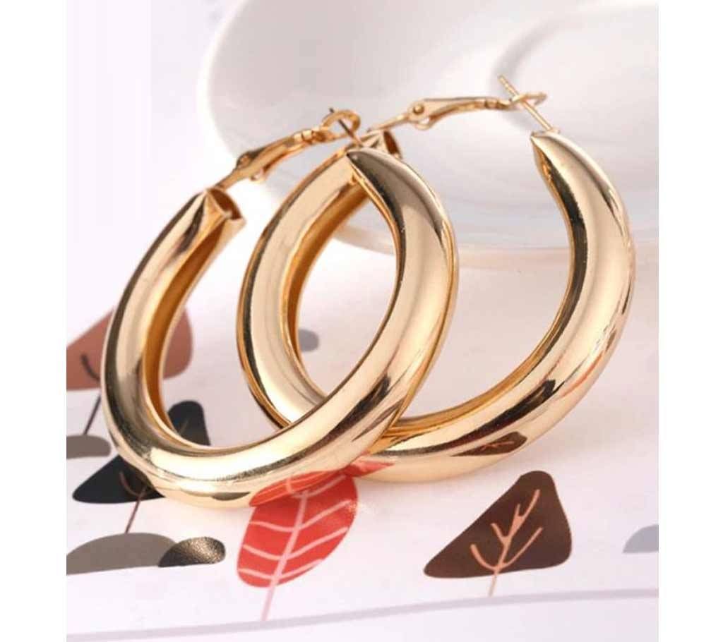 Trendy Silver Light Golden Earrings (1 Pair)
