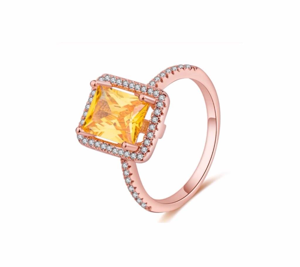 Vintage Style Square Big crystal Ring