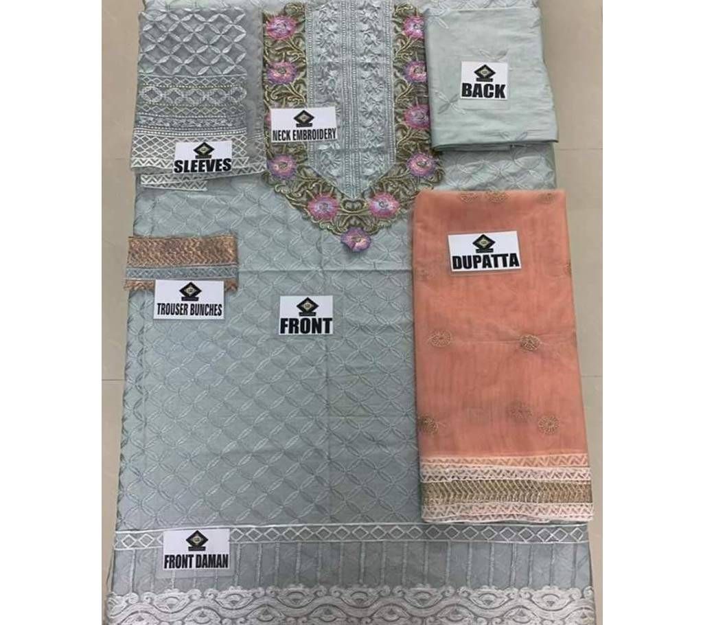 Unstitched Pakistani Cotton three piece (copy)
