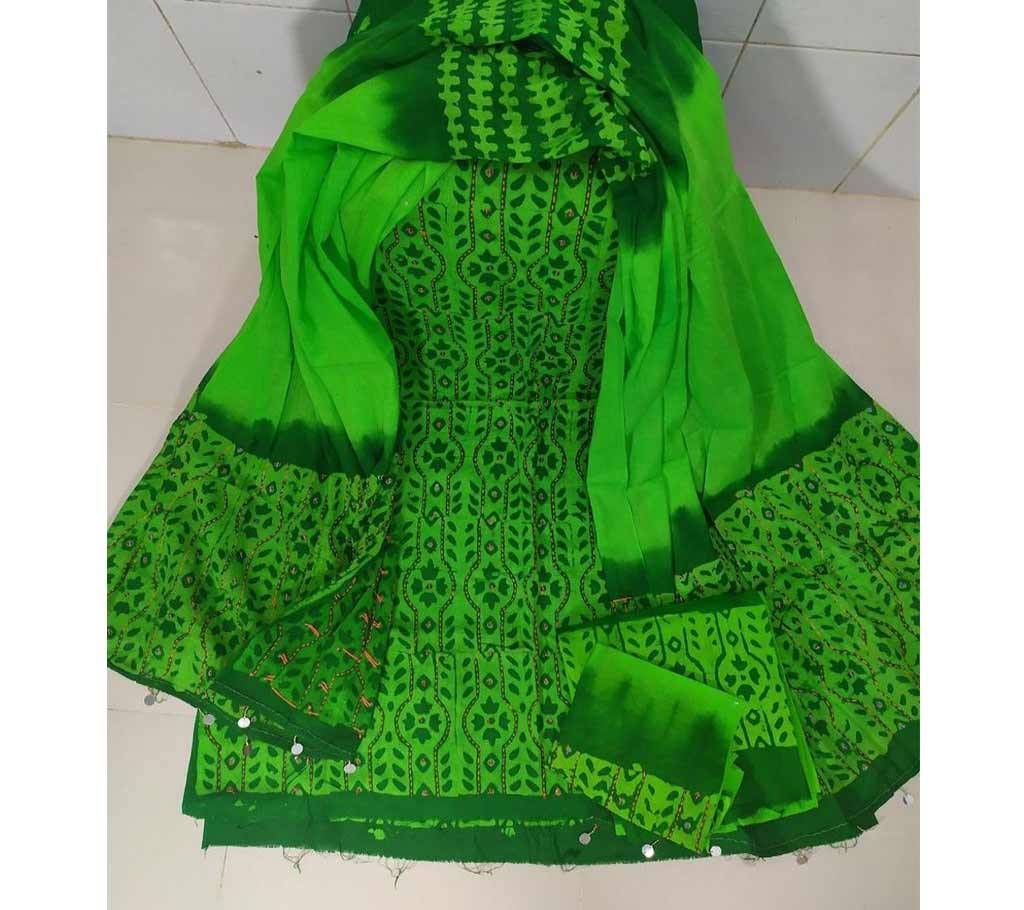 Unstitched Cotton screen Printed Salwar Kameez for Women Unstitched Cotton screen Printed Salwar Kameez for Women