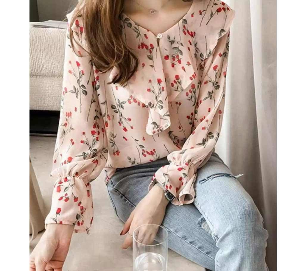   Women's Floral Printing long sleeve Loose Tops 