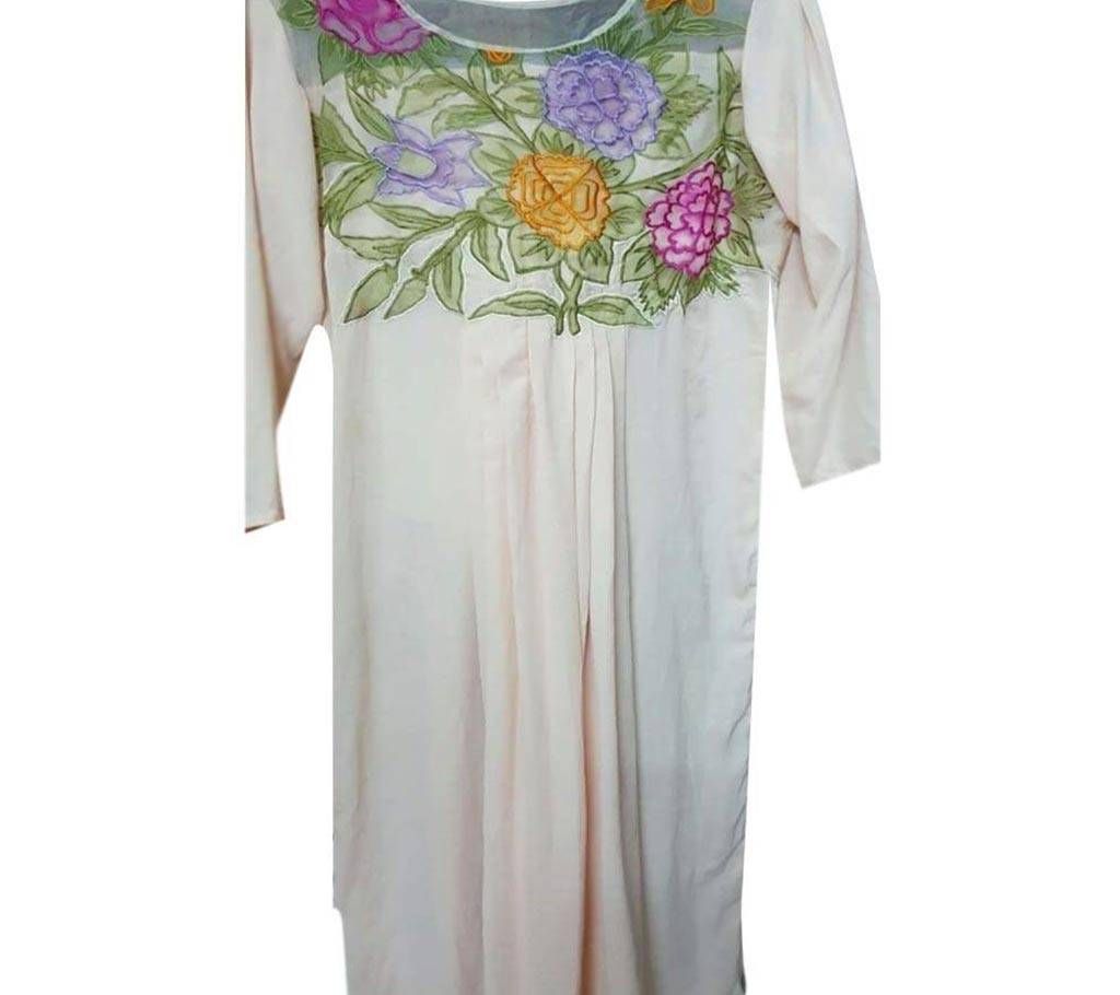 Unstitched 1 piece muslin embroidery kameez 