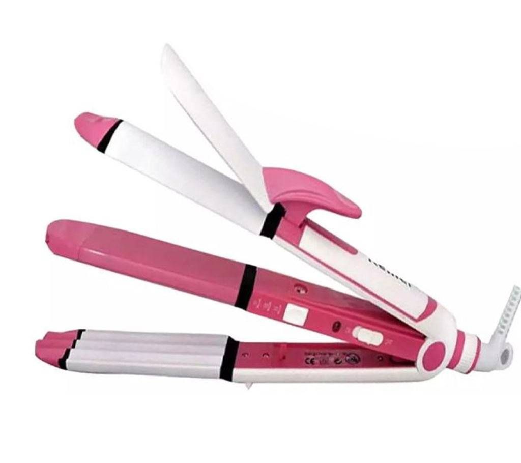 Kemei km-1291 Professional Hair Curler & Straightener 3 in 1
