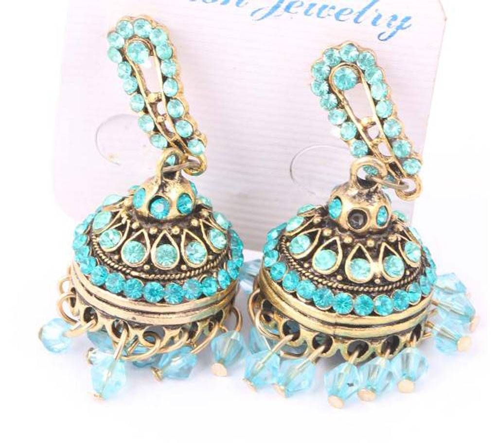 Blue Stone Setting Jhumka