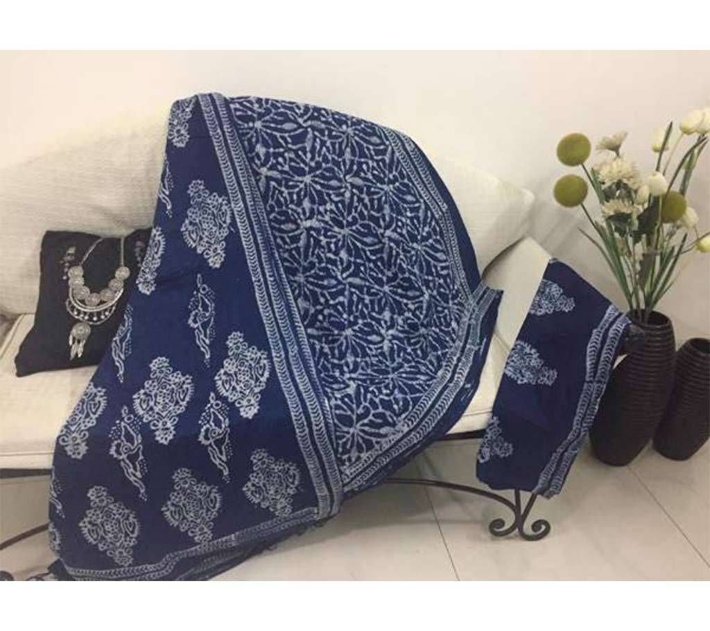 Vegetable Dye Printed Batik Sharee