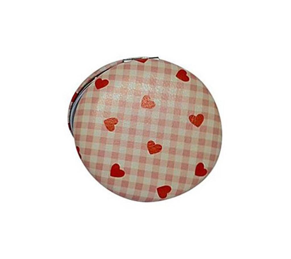 Fancy Pocket Mirror for women - Handheld red heart