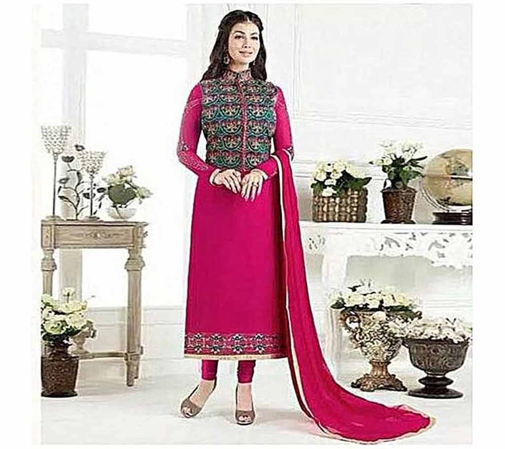 Unstitched Georgette Embroidered Salwar Kameez (Copy)
