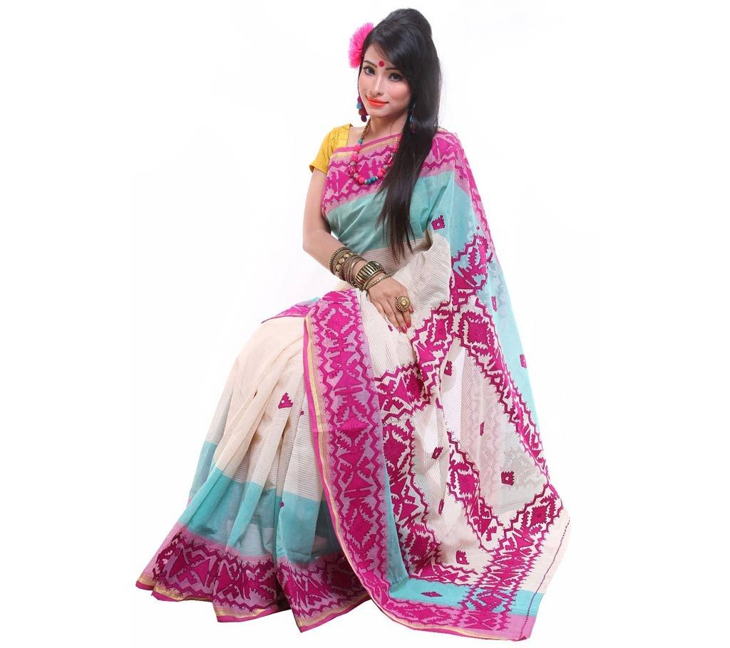 Pure Cotton Hand Embroidery Sharee