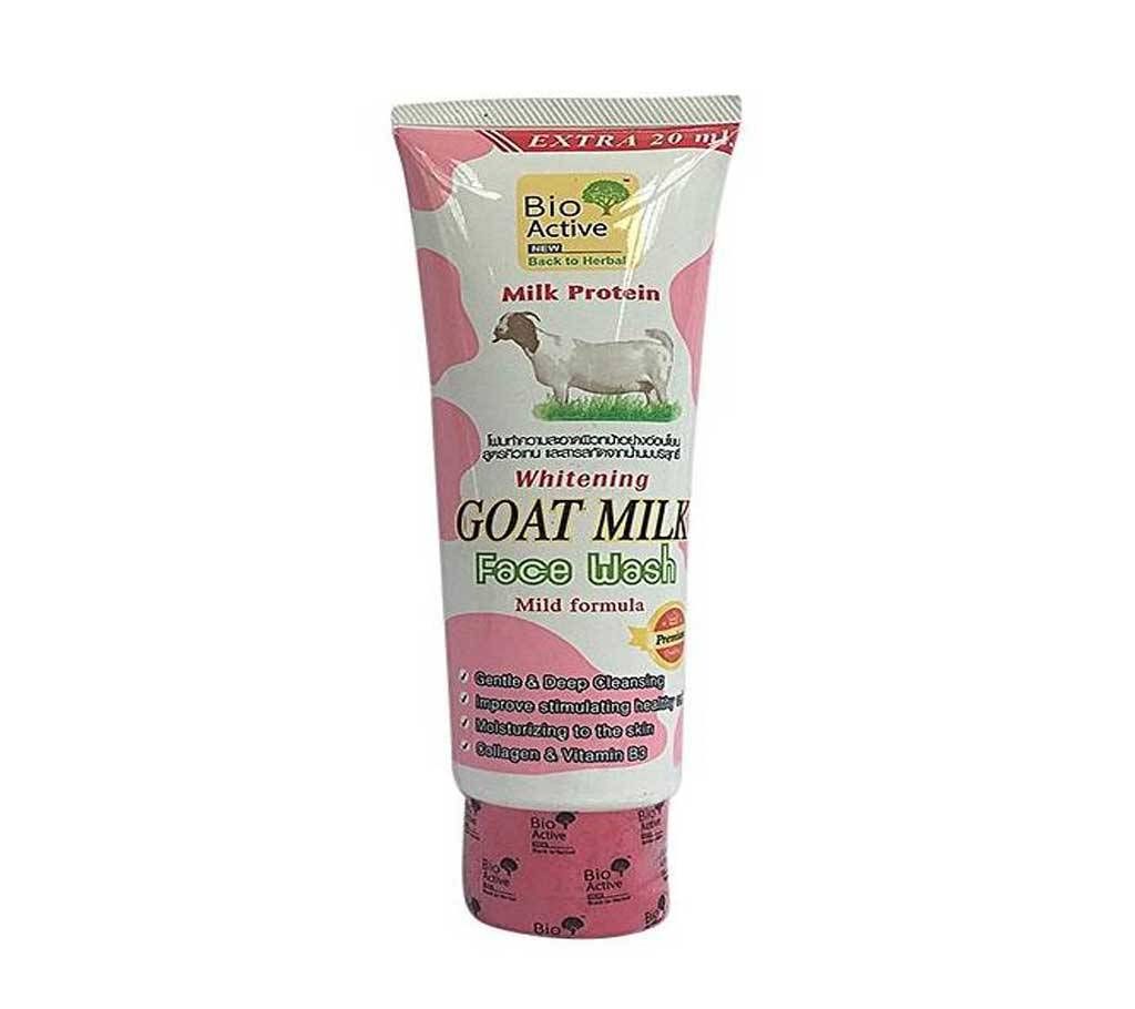Bio Active Whitening Goat Milk Face Wash - 80ml with 20ml Extra - Thailand