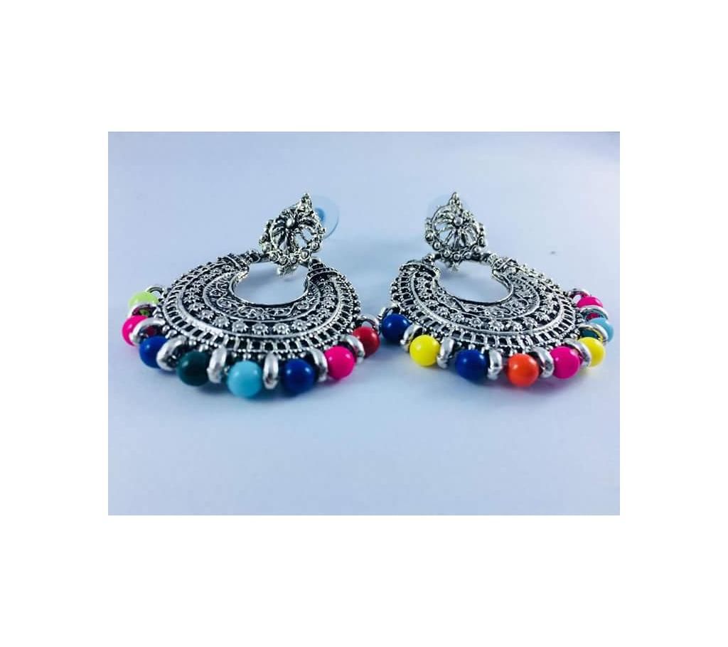 multicolor metal earring