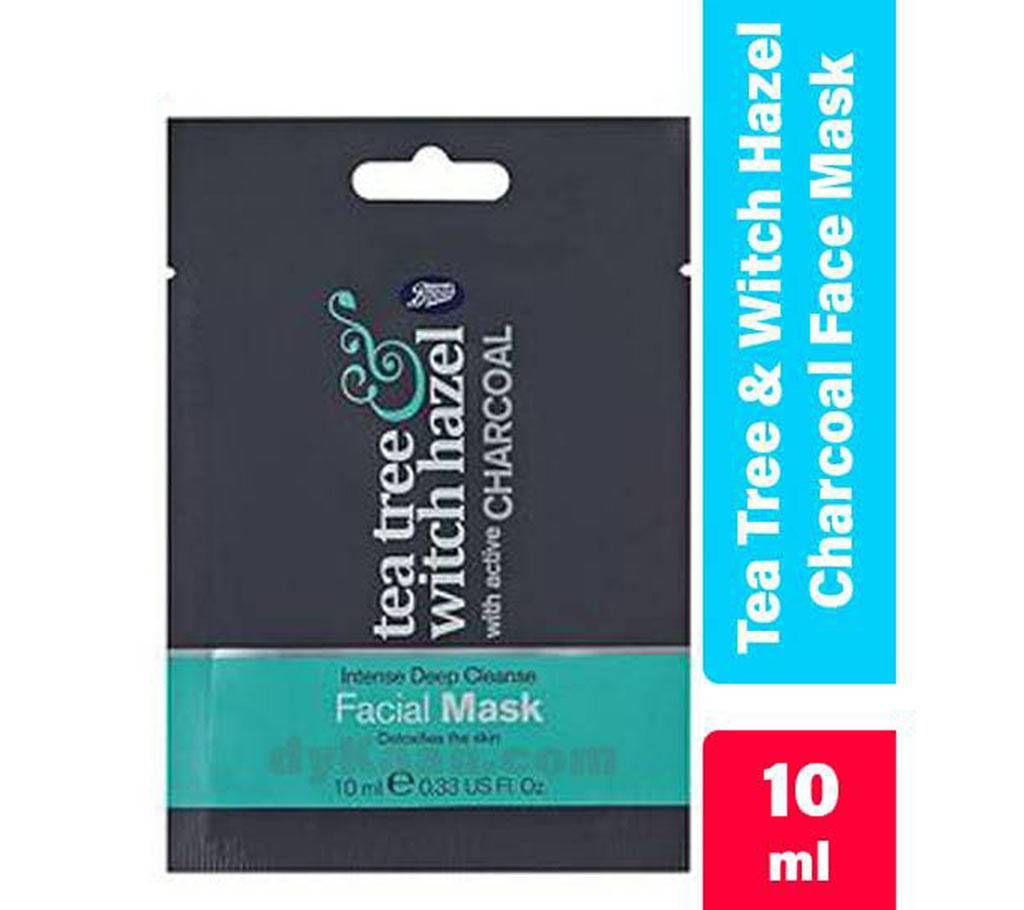 TEA TREE AND WITCH HAZEL CHARCOAL FACE MASK 10ml UK