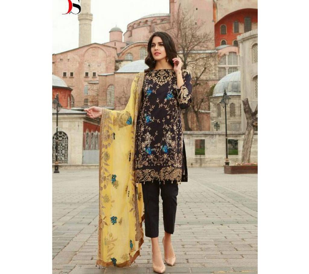 Indian catalogue un stitched cotton three piece 