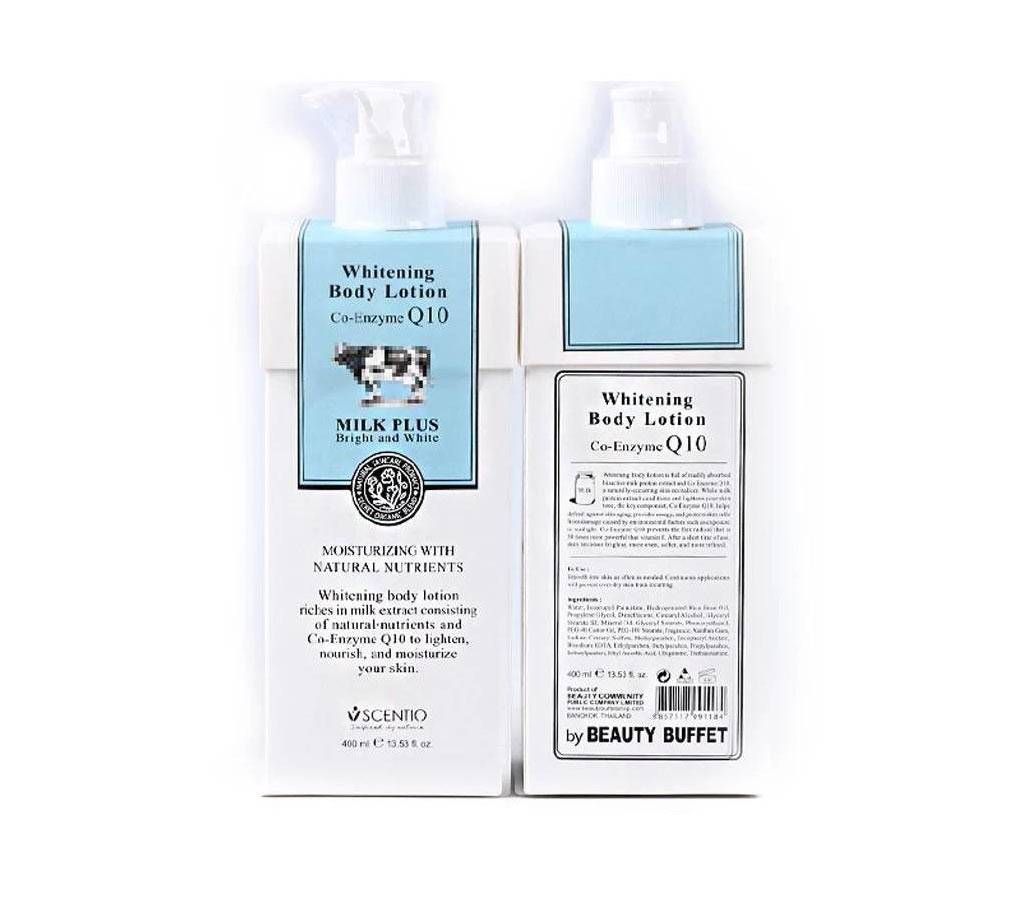 Milk Plus Body Lotion Whitening Q10  400ml Thailand.