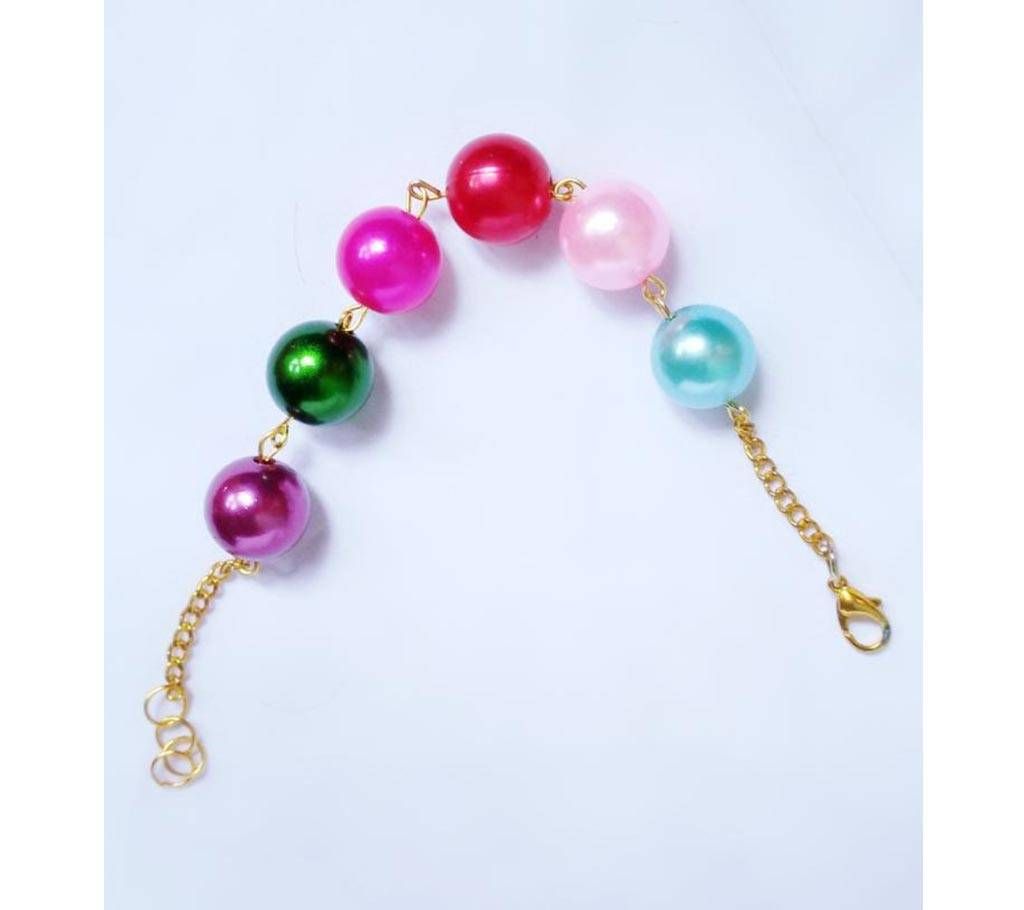 Multi color big pearl bracelet 