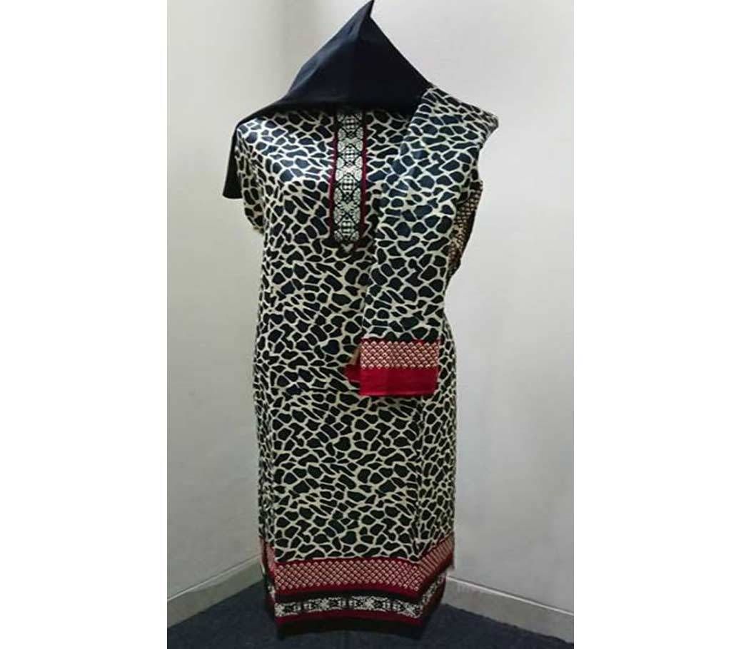 Aruna lown d.n 395 Unstitched Cotton Three Piece