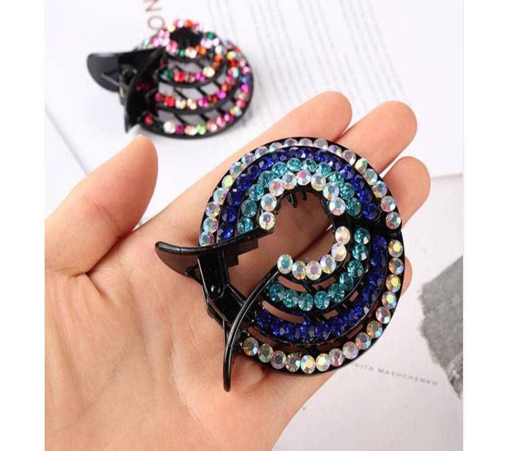 Women Crystal Bird Nest Hair Claw